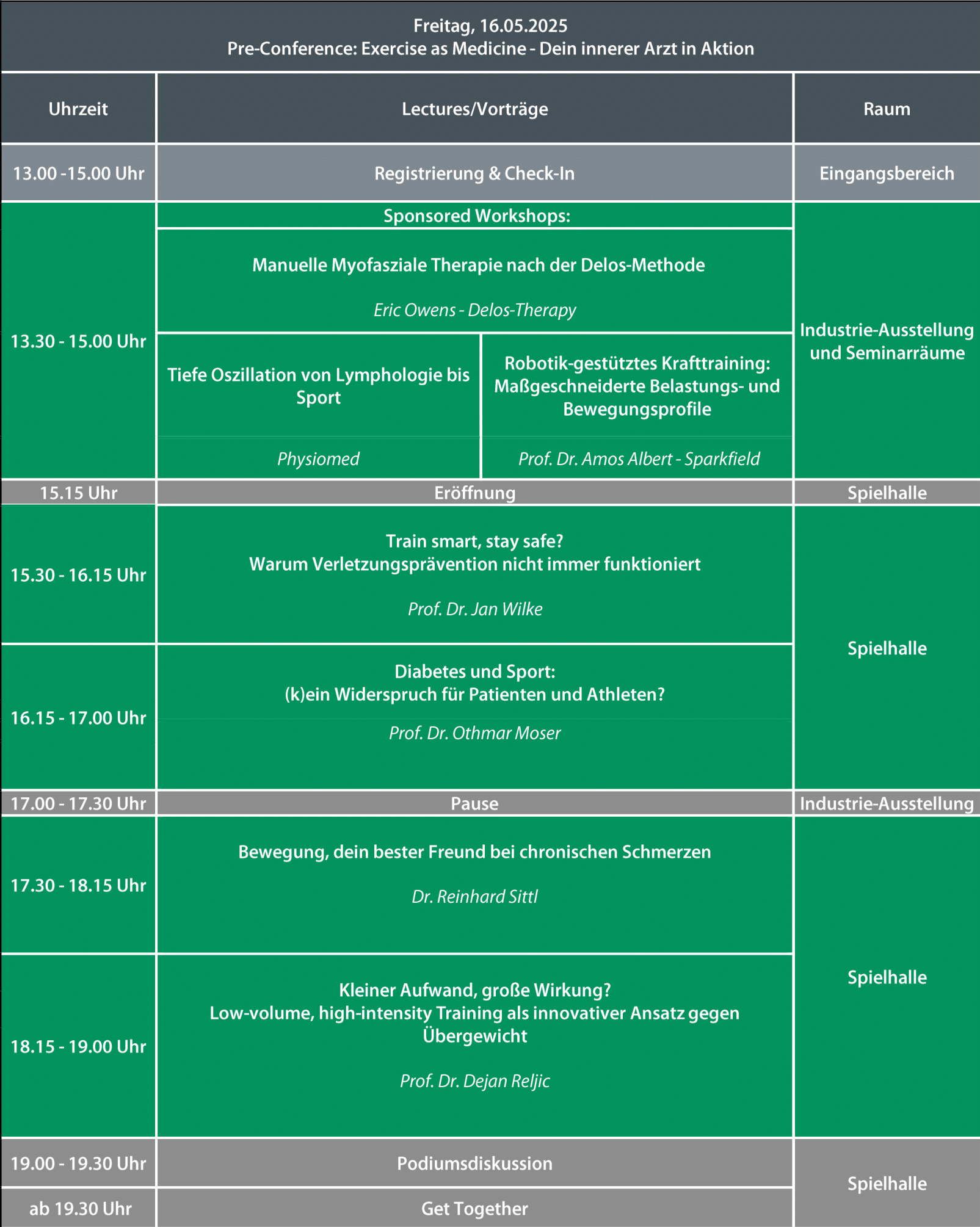 Programm Freitag